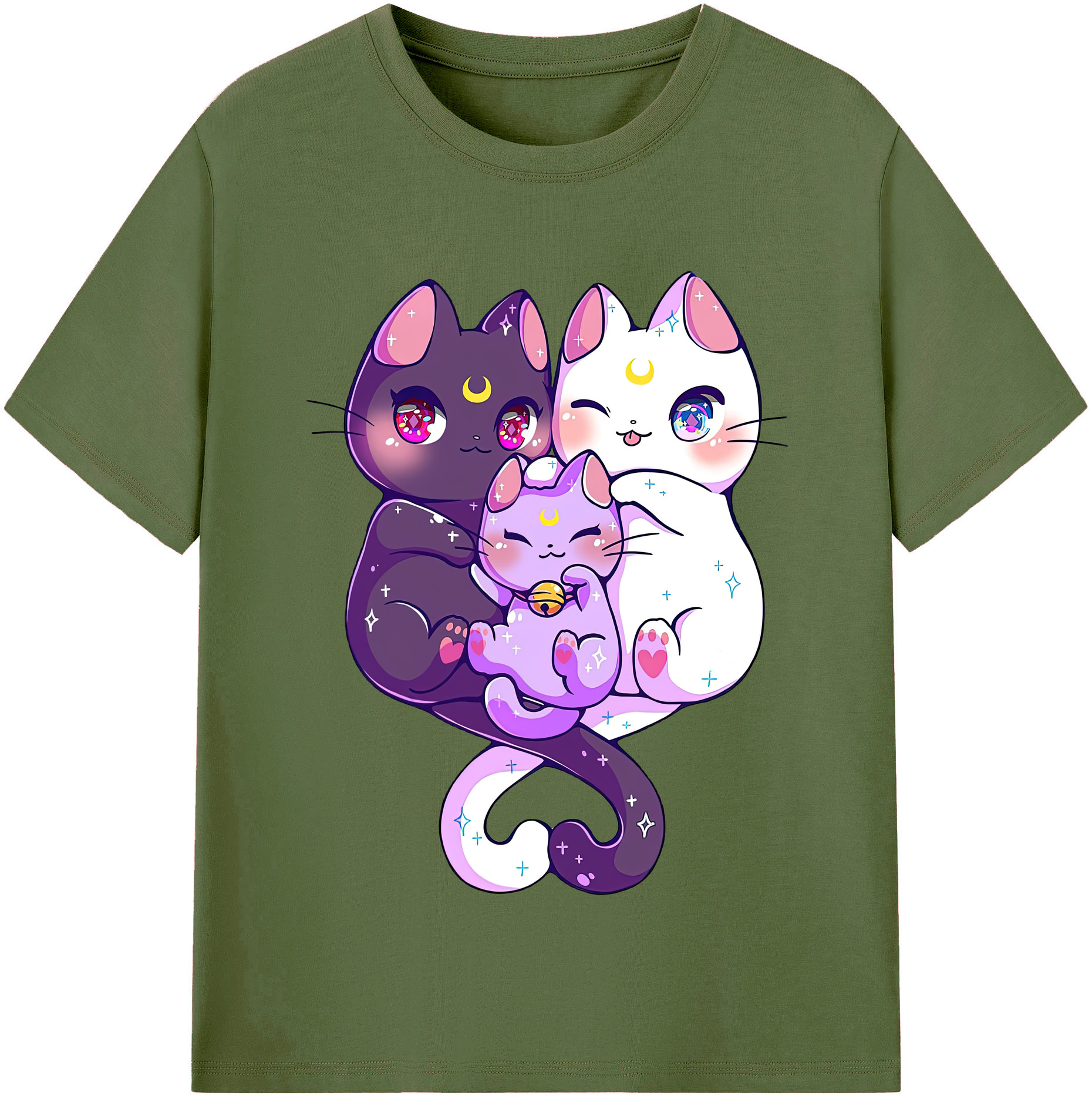 （画像用） 美少女戦士セーラームーン Sailor Moon 綿100％半袖Tシャツ（フロントプリント）